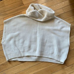 Free people crop sleeveless knot sweater